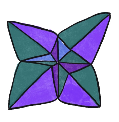 Conversationalists logo - an origami fortune teller